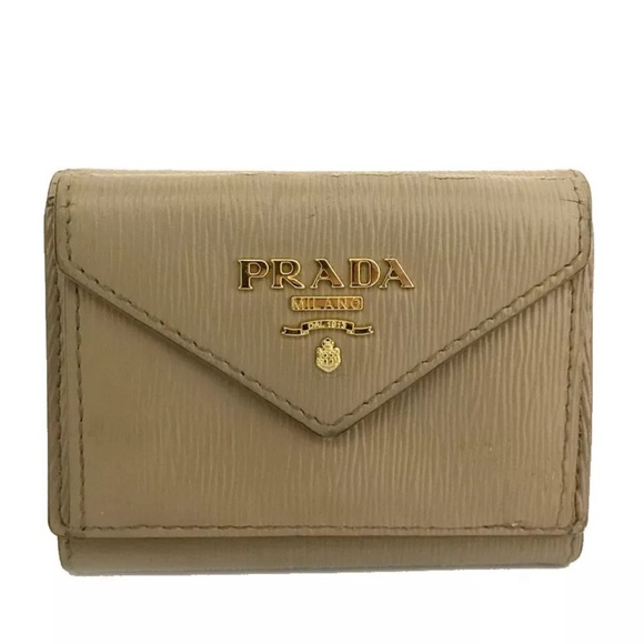 PRADA Vitello Move Saffiano Leather Trifold Mini Wallet - Picture 1 of 8